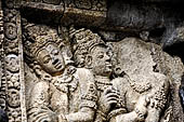 Prambanan - Candi Lara Jonggrang, the Shiva Temple, panels with reliefs of lokapala (dikpala) the protectors of the directions. 